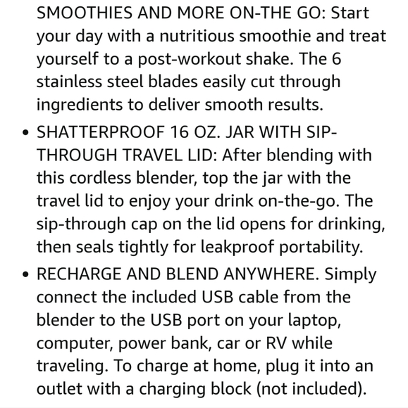 Hamilton Beach Cordless Personal Blender, 16oz, Model #51180 Like New - Picture 5 of 14